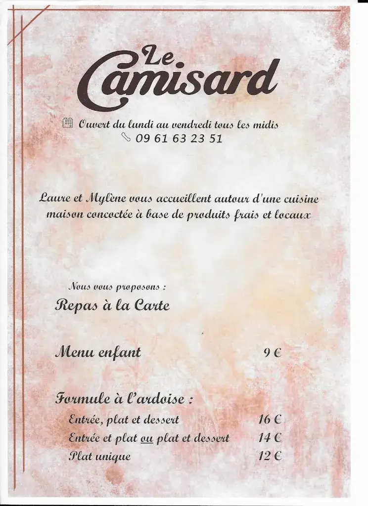 Menu_Restaurant Le camisard_Rivières_image_4