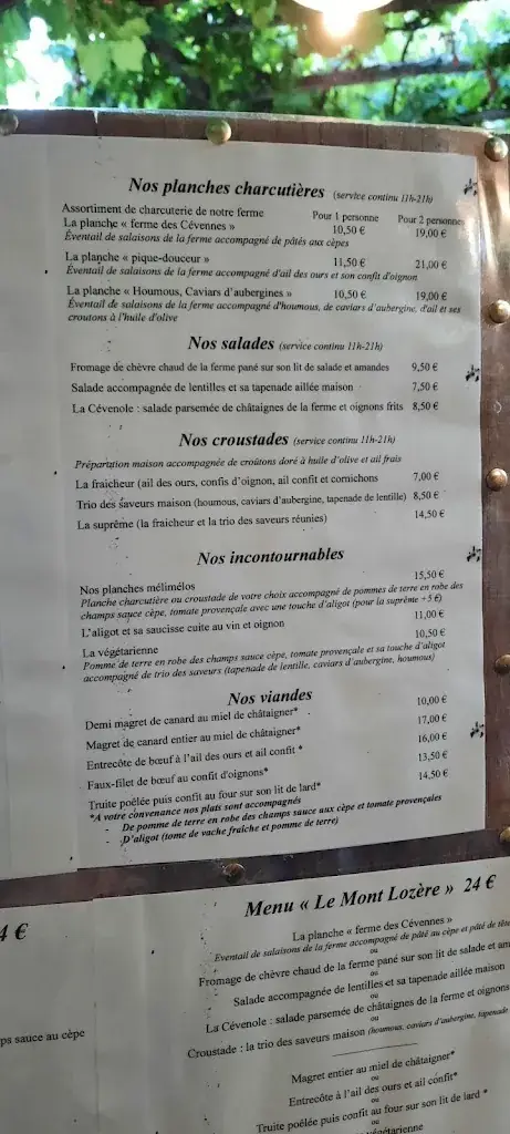 Menu_Restaurant Chez Les Paysans_Rivières_image_2