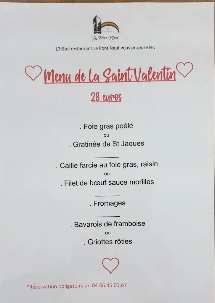 Menu_Le Pont Neuf - Restaurant - Hôtel - Florac - Cévennes_Rivières_image_1