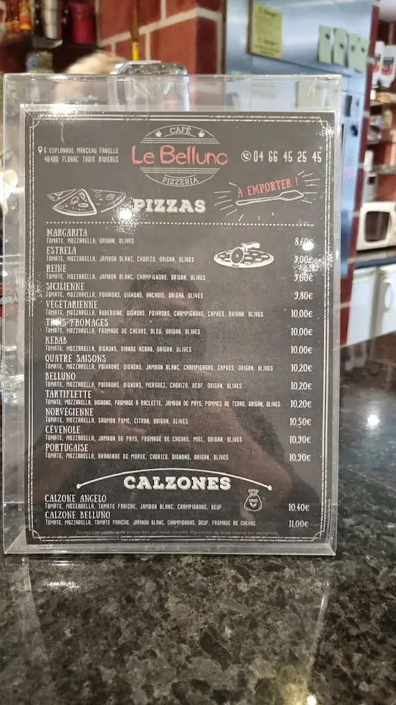 Menu_Bar Pizzeria Le Belluno_Rivières_image_1