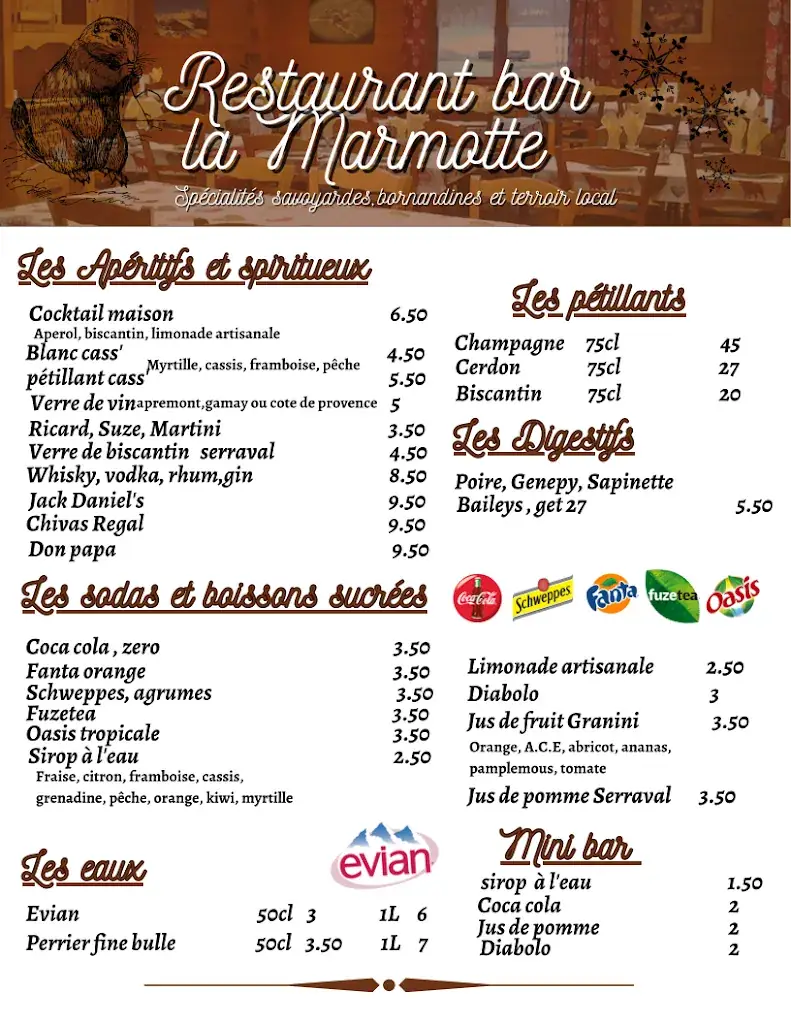 Menu_Restaurant La Marmotte_Grand-Bornand_image_2
