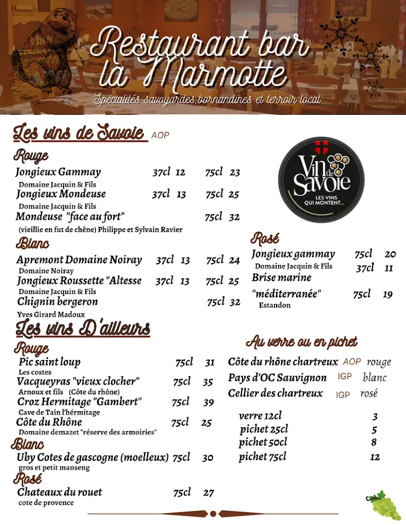 Menu_Restaurant La Marmotte_Grand-Bornand_image_4