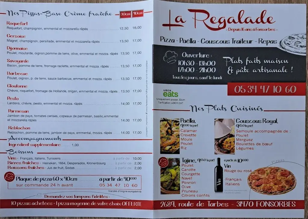 Menu_La Régalade_Fonsorbes_image_3