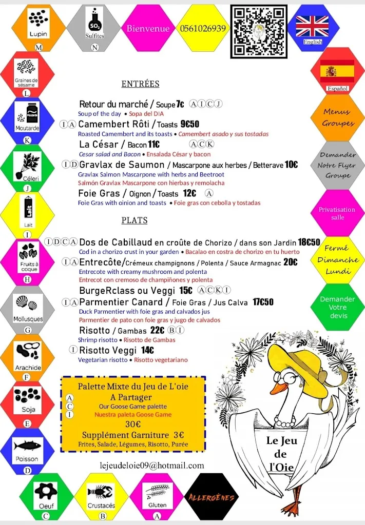 Menu_Le Jeu de l'Oie_Foix_image_1