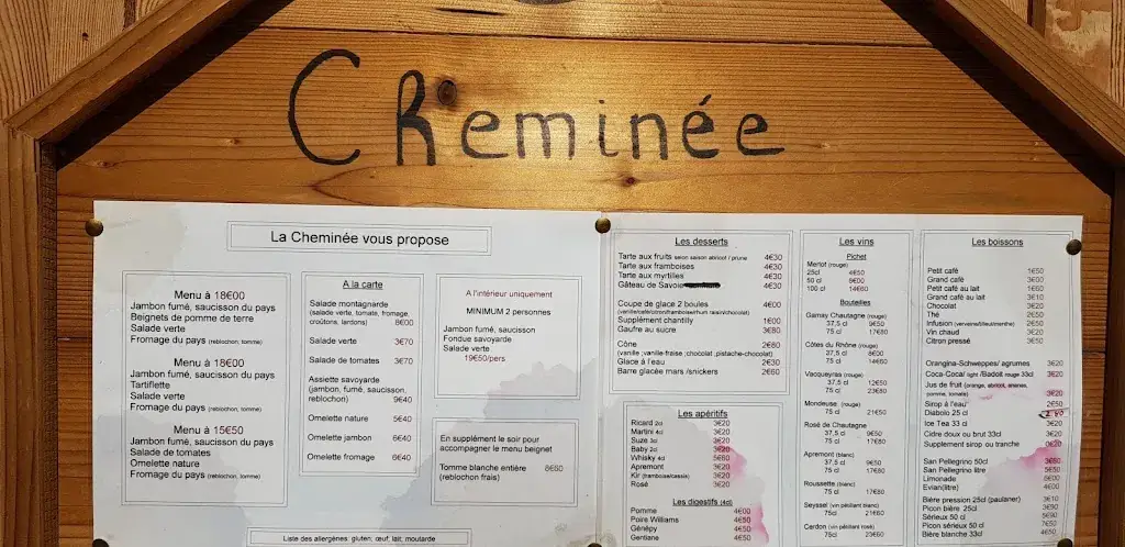 Menu_Restaurant La Cheminée_Grand-Bornand_image_2