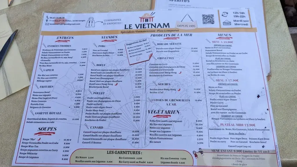 Menu_⛩️ Restaurant LE VIET - NAM ⛩️_Ganges_image_1
