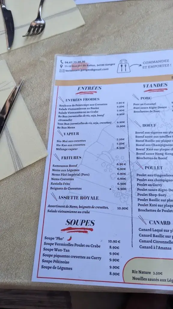 Menu_⛩️ Restaurant LE VIET - NAM ⛩️_Ganges_image_3