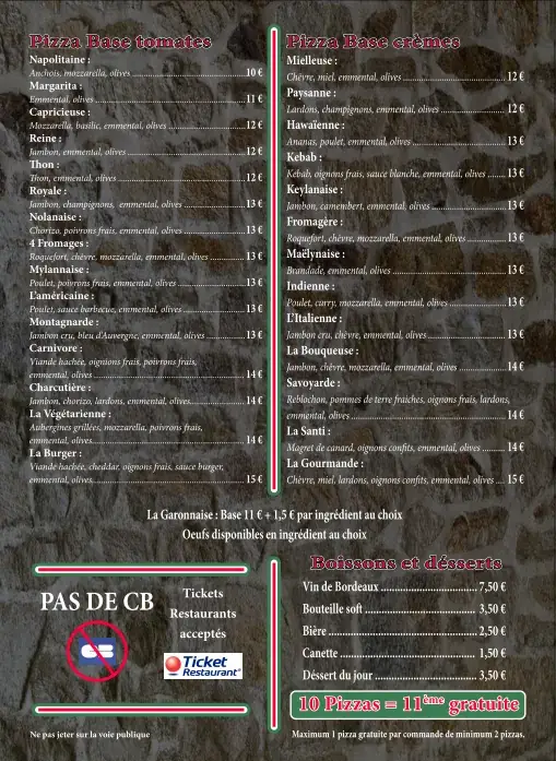 Menu_Santi'Pizza au feu de bois à Garons_Garons_image_2