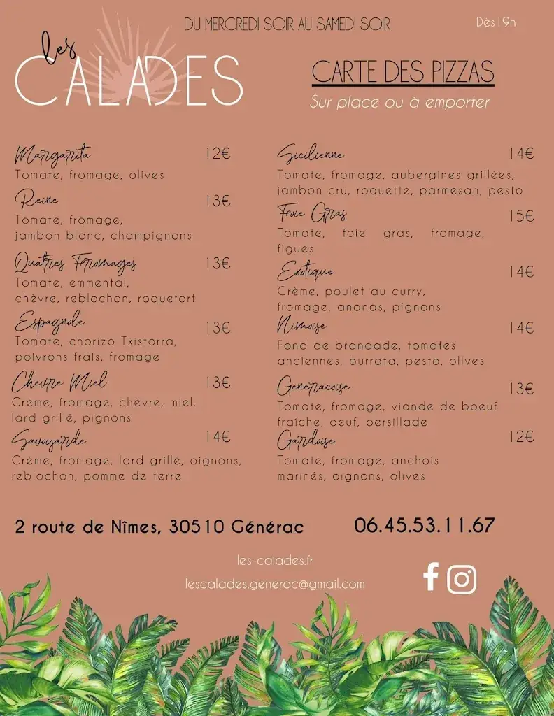 Menu_LES CALADES_Générac_immagine_1