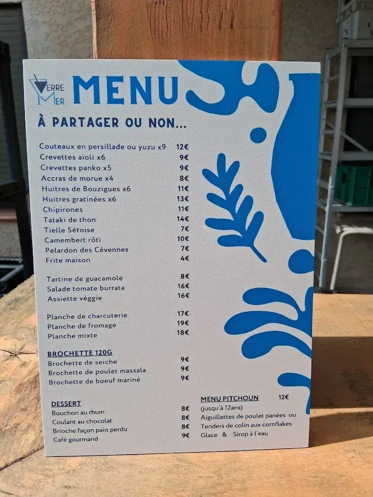 Menu_Un verre à la Mer 