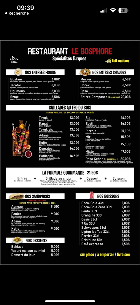 Menu_Restaurant Le Bosphore_Frontignan_image_1