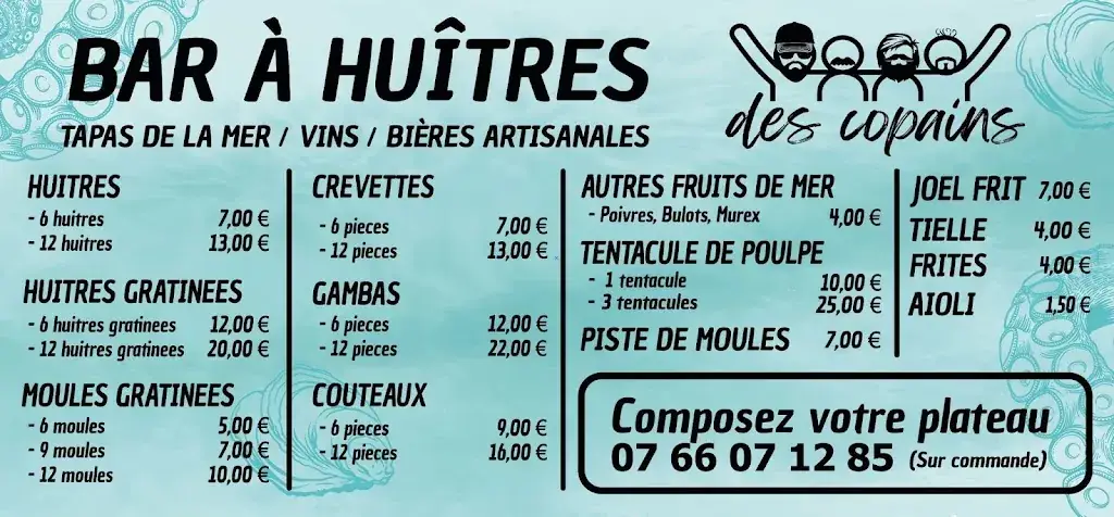 Menu_Bar à Huîtres des Copains_Frontignan_image_1