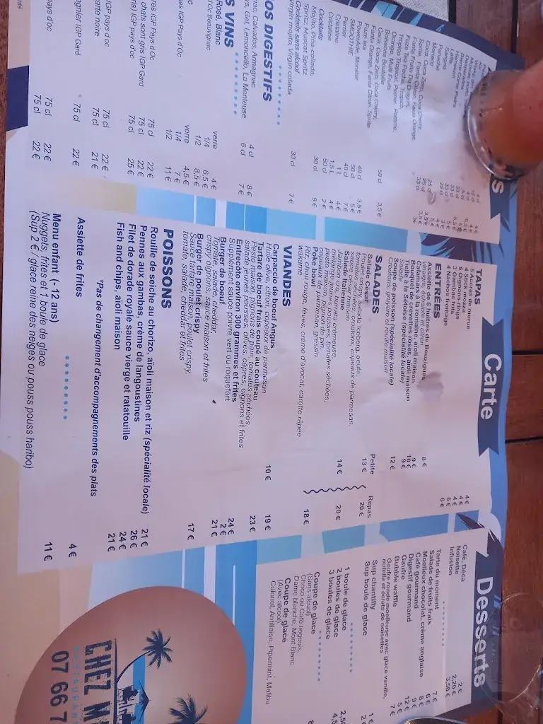 Menu_Chez Maxime_Frontignan_image_3