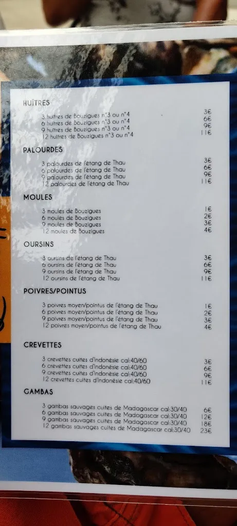 Menu_Ô Huîtres_Frontignan_image_1