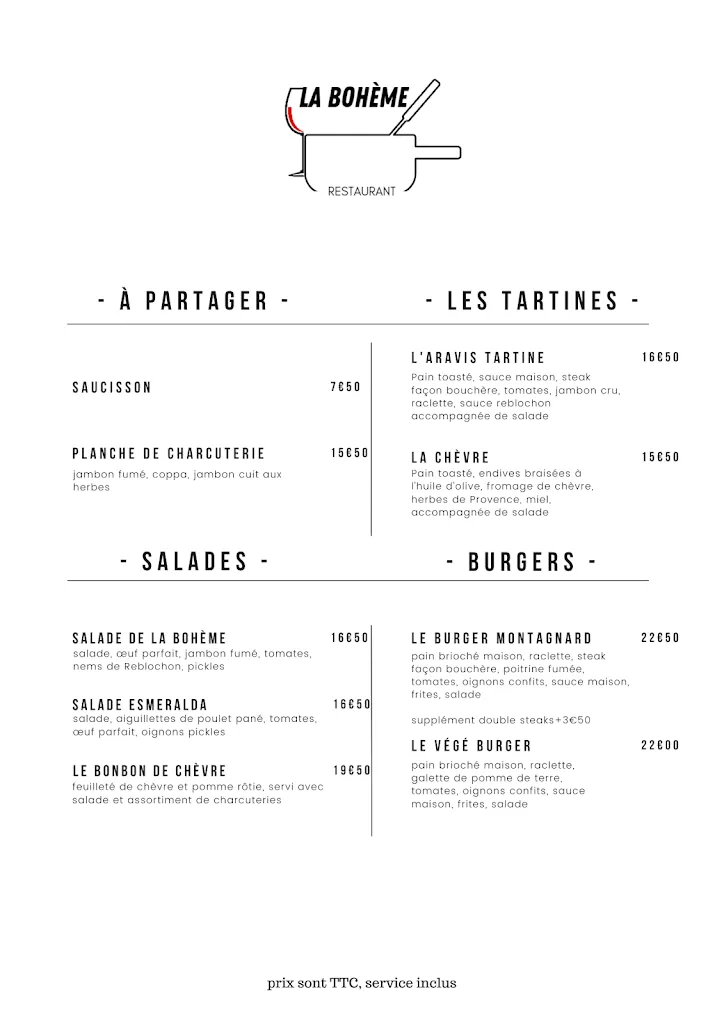 Menu_Restaurant La Bohème_Grand-Bornand_image_3