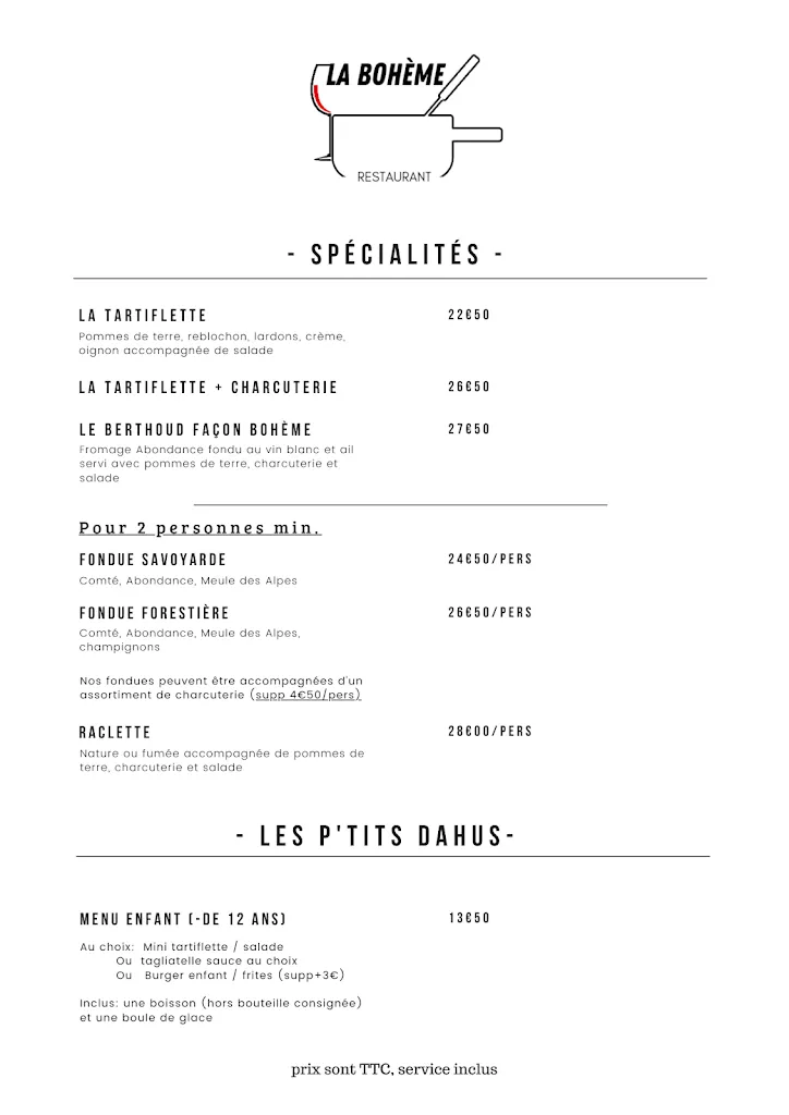 Menu_Restaurant La Bohème_Grand-Bornand_image_4