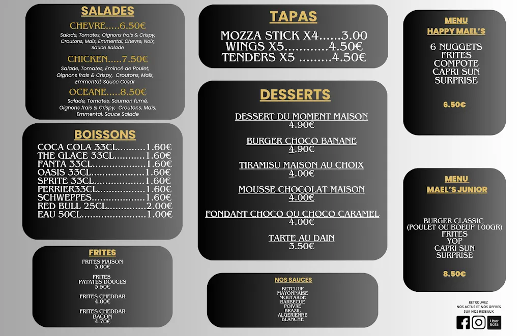 Menu_Le Mael'S_Frontignan_image_1