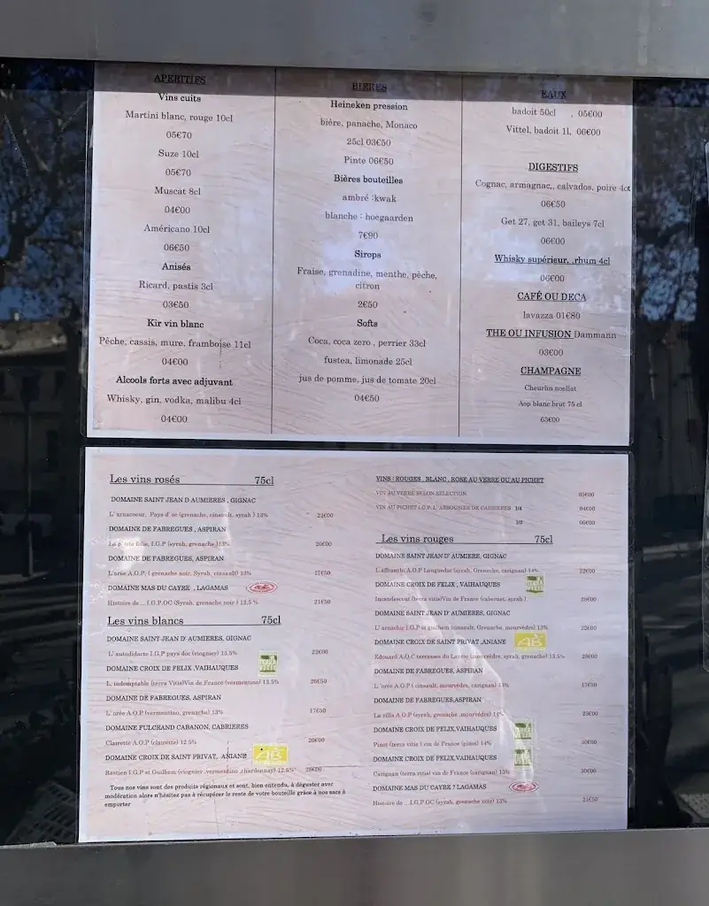 Menu_La Fontaine aux Artistes_Gignac_image_2