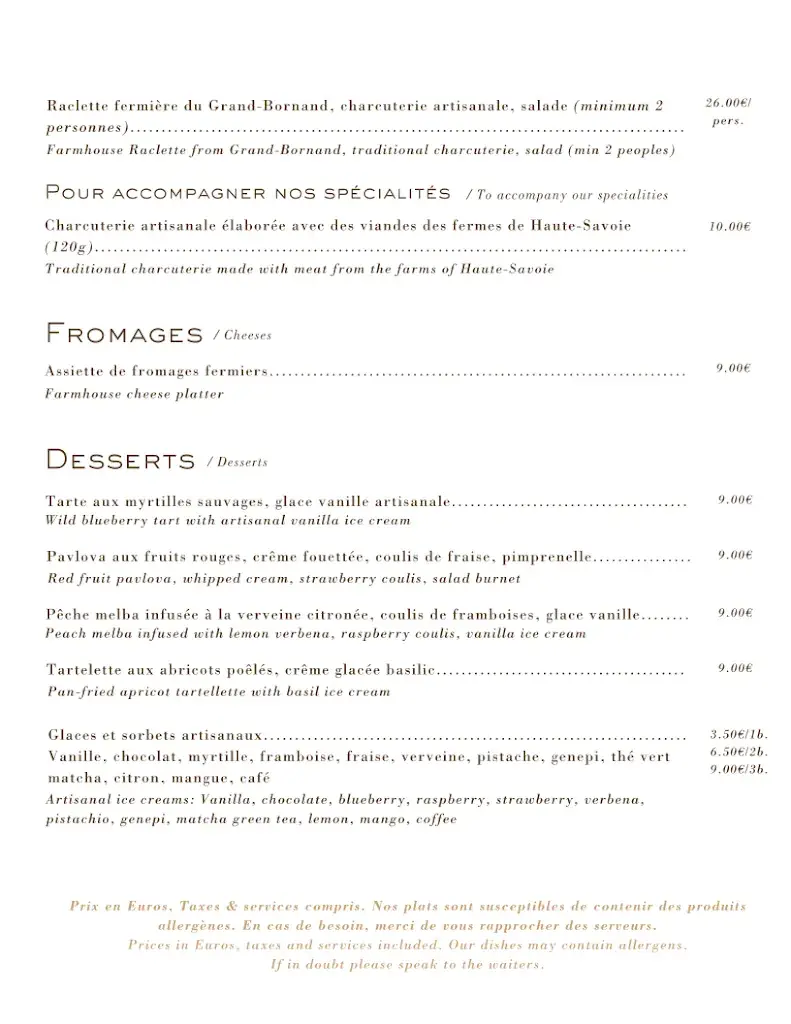 Menu_La Table du Chalet_Grand-Bornand_image_1