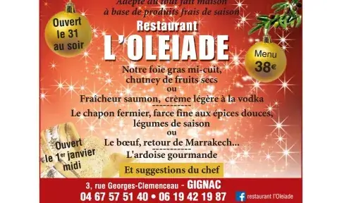 Menu_L' Oleiade restaurant_Gignac_immagine_3