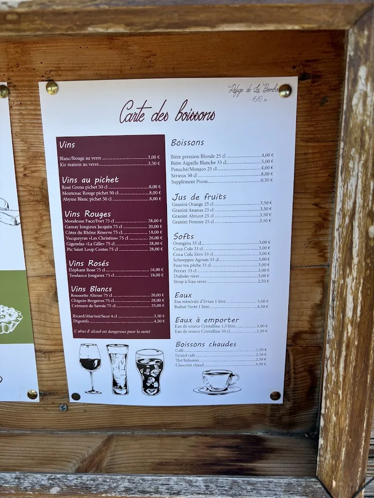 Menu_Refuge de la Bombardellaz_Grand-Bornand_image_3