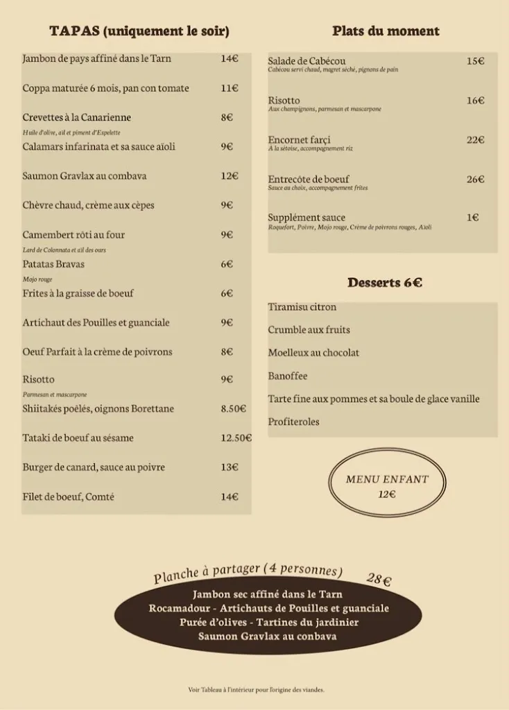 Menu_Chez Germaine_Gaillac_immagine_1