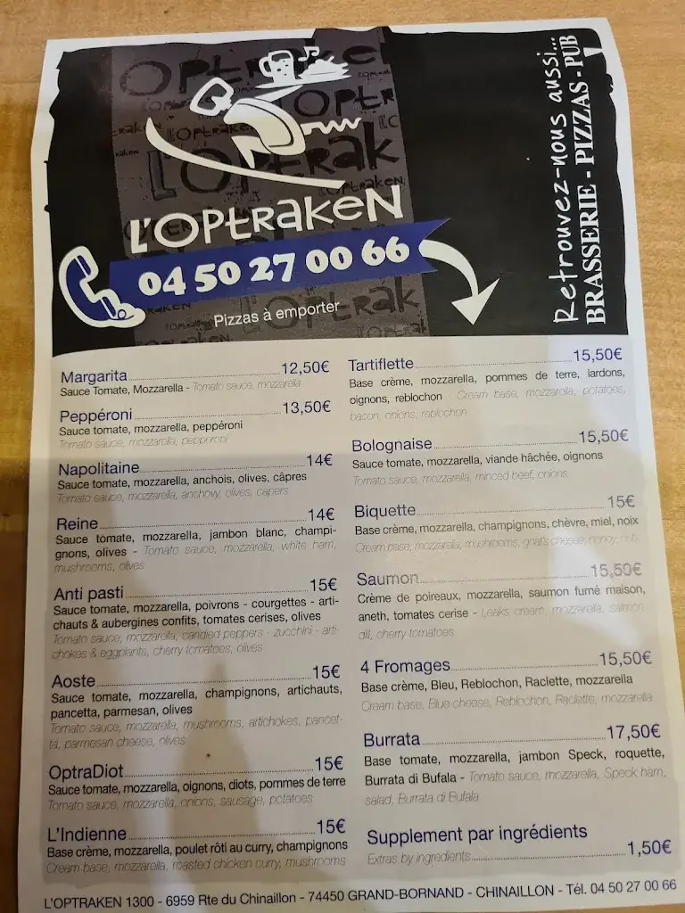 Menu_L'Optraken 1300_Grand-Bornand_image_3