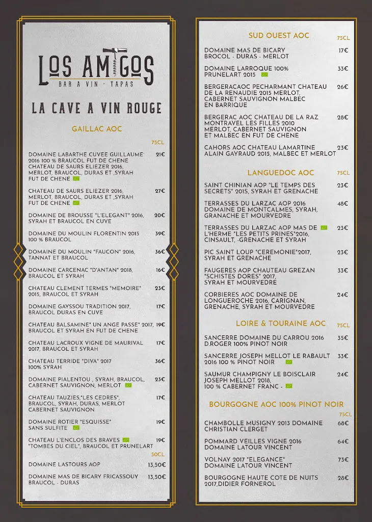Menu_Los Amigos_Gaillac_image_1