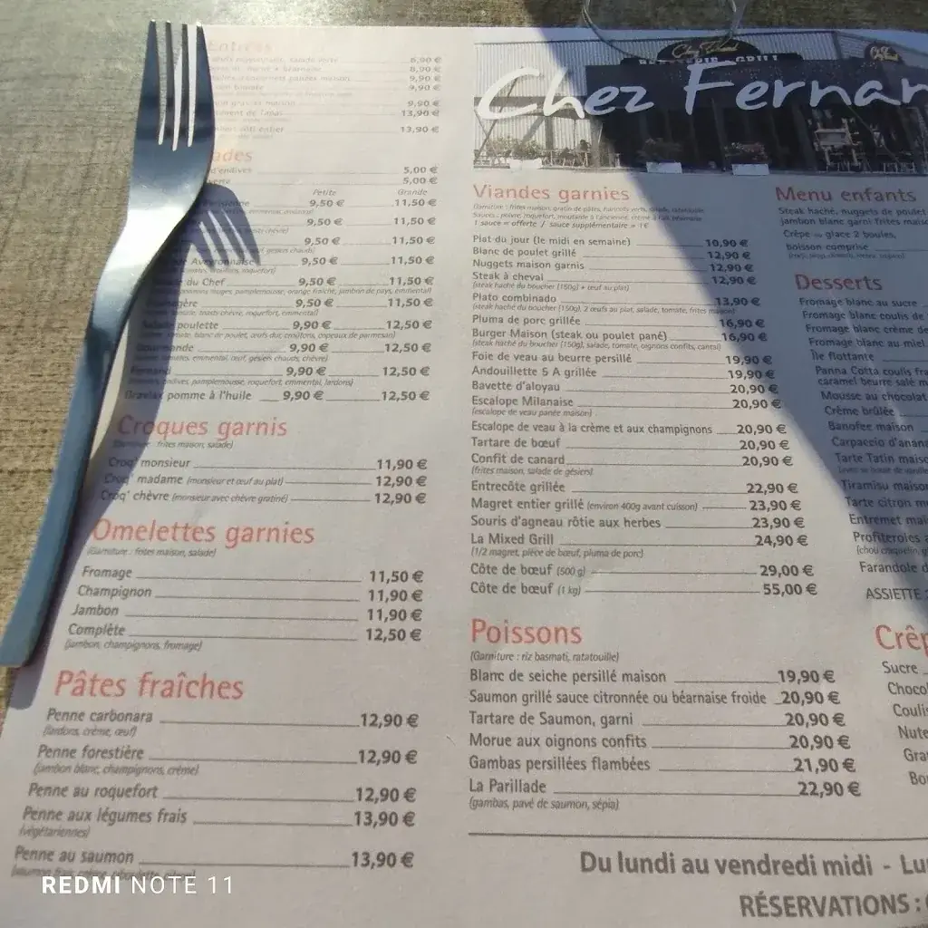 Menu_Chez Fernand_Gaillac_immagine_3