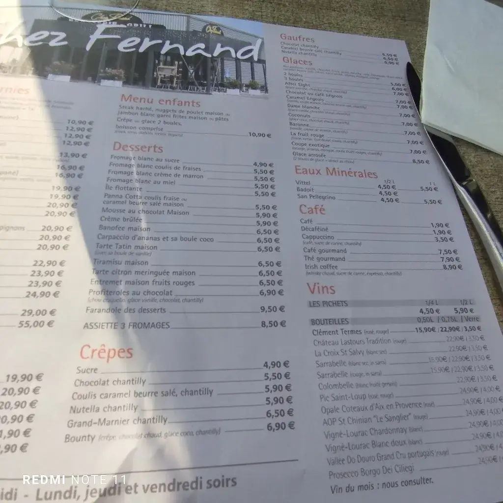 Menu_Chez Fernand_Gaillac_immagine_4