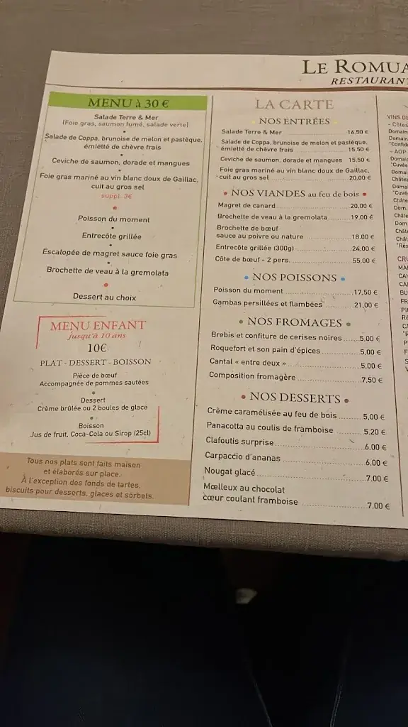 Menu_Le Romuald_Lisle-sur-Tarn_image_2