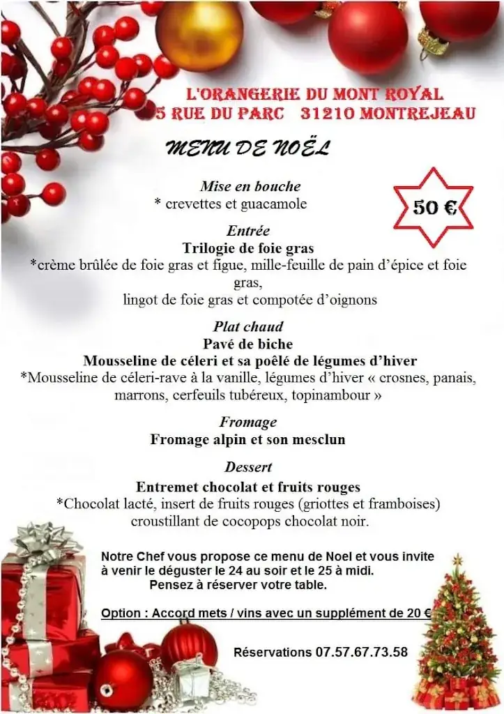 Menu_Orangerie du Mont Royal_Montréjeau_immagine_1