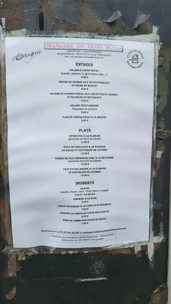 Menu_Orangerie du Mont Royal_Montréjeau_immagine_2