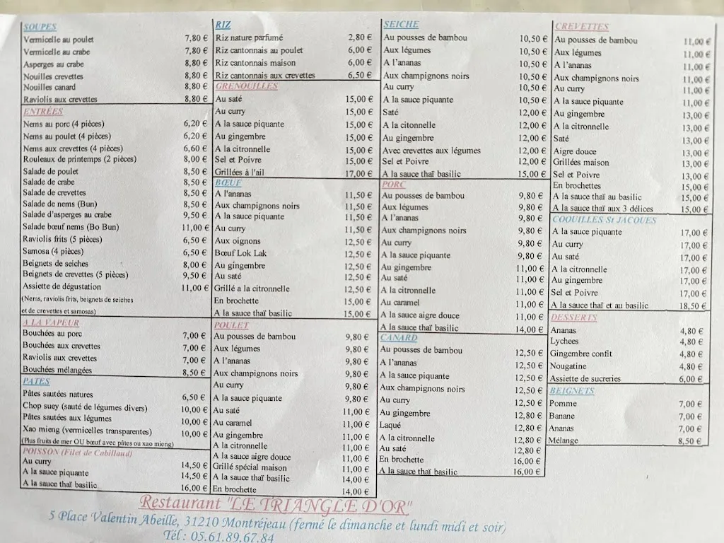 Menu_Le Triangle d'Or_Montréjeau_image_1