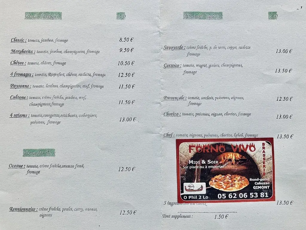 Menu_Brasserie Forno Vivo_Gimont_image_1