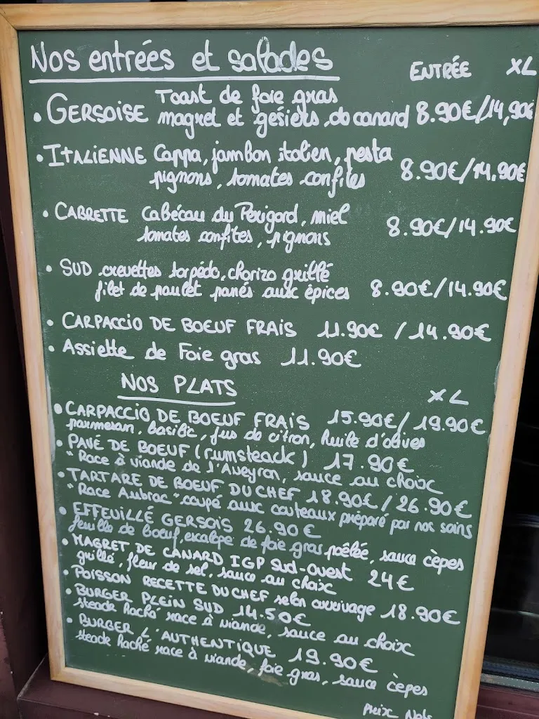 Menu_Plein Sud Restaurant_L'Isle-Jourdain_image_1