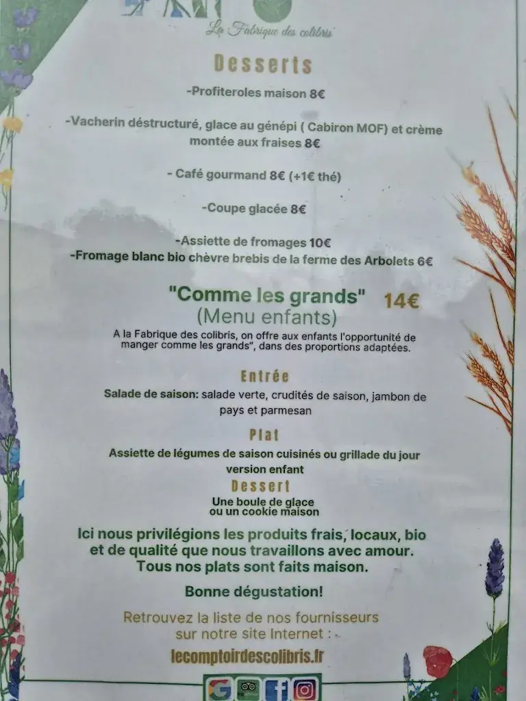 Menu_La Fabrique des colibris Mauvezin_Mauvezin_image_1