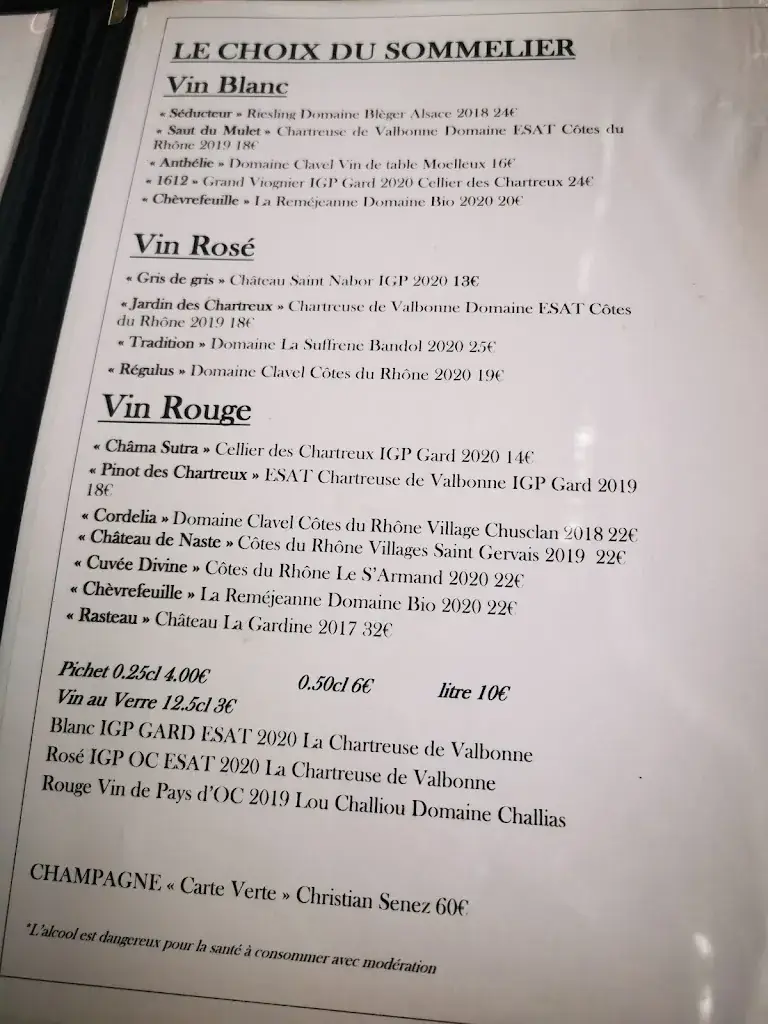 Menu_Restaurant du Commerce_Goudargues_immagine_3