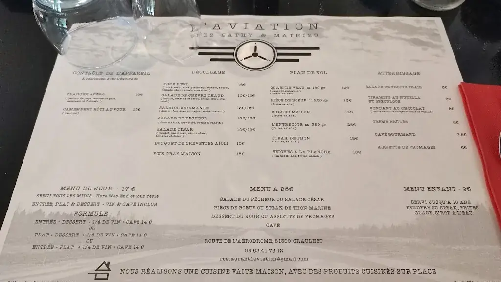 Menu_L'aviation - Chez Cathy & Mathieu_Graulhet_image_2