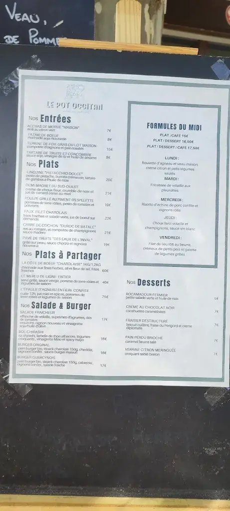 Menu_Le Pot Occitan_Gourdon_image_3