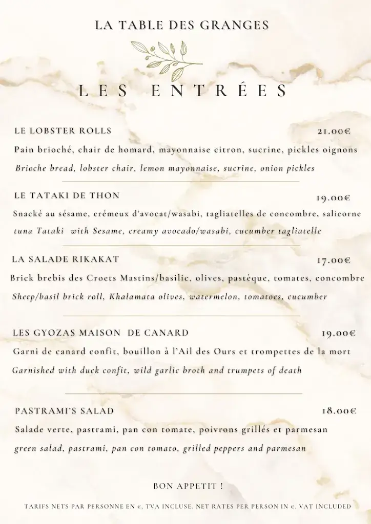 Menu_La Table des Granges_Houches_image_2