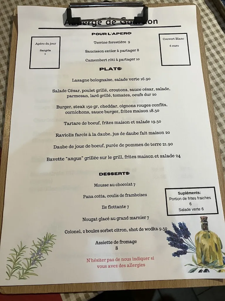 Menu_auberge de gourdon_Gourdon_image_1