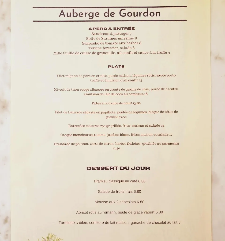 Menu_auberge de gourdon_Gourdon_image_2