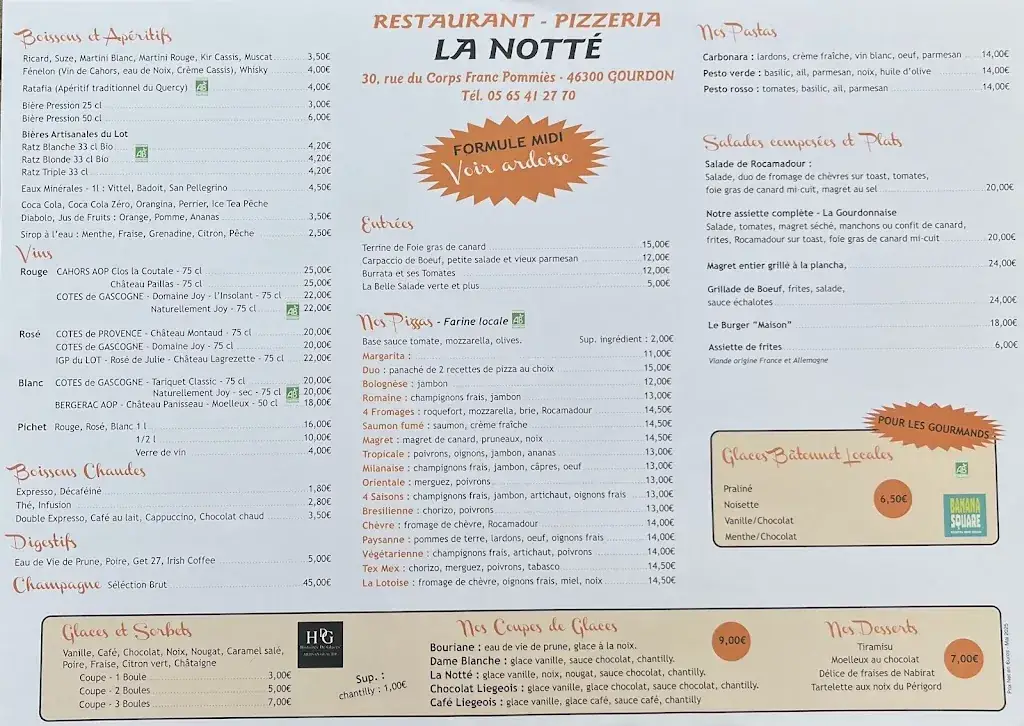 Menu_Pizzeria La Notte_Gourdon_image_1