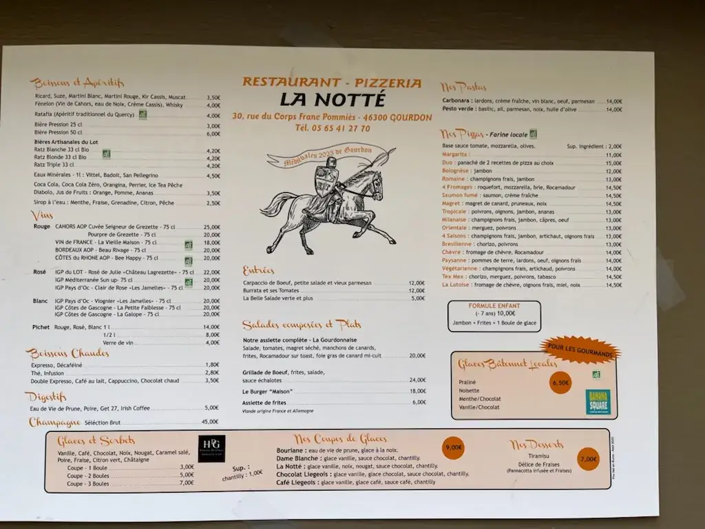 Menu_Pizzeria La Notte_Gourdon_image_3