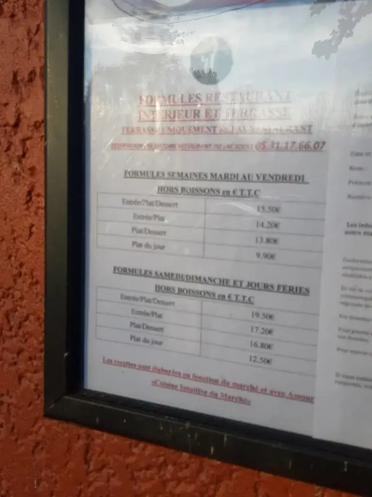 Menu_RESTAURANT DU LAC SOUES_Soues_image_2