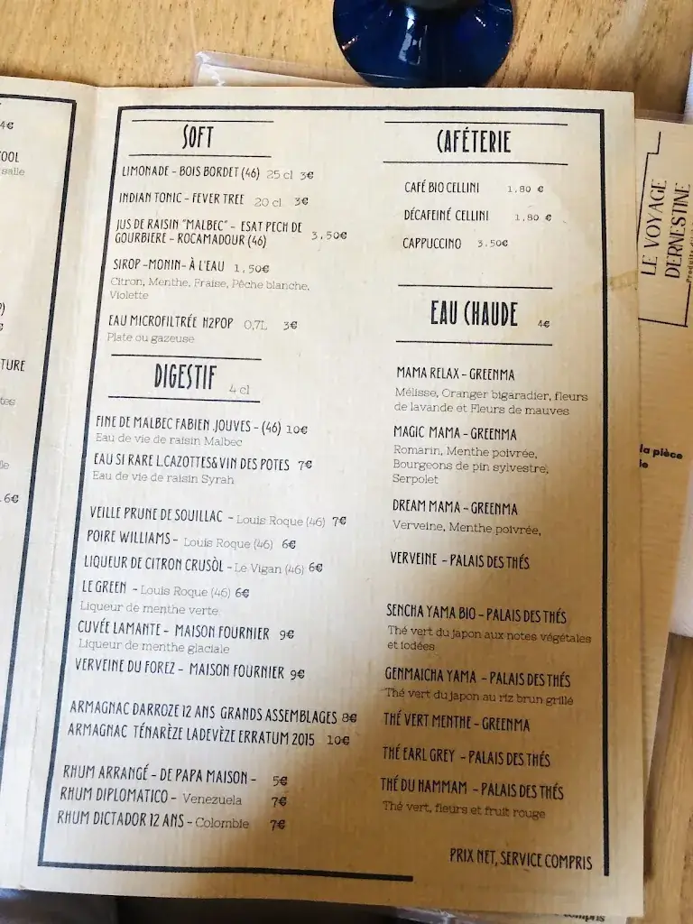 Menu_Le Voyage D'Ernestine_Alvignac_image_1