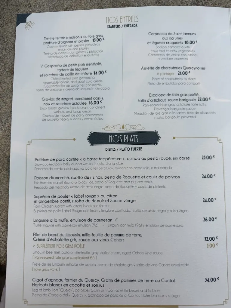 Menu_Beau Site - Restaurant Jehan le Valon_Rocamadour_image_1