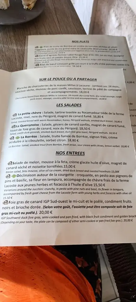 Menu_Hôtel Restaurant Le Bellevue_Rocamadour_image_4