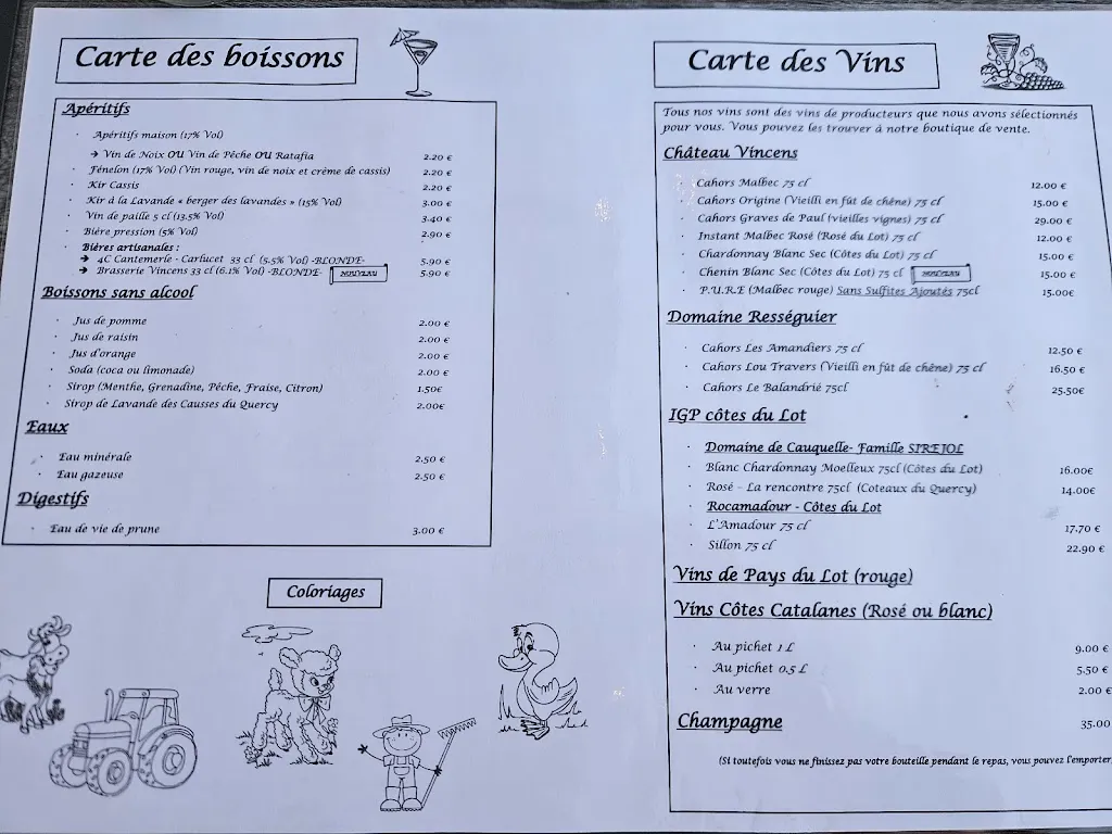 Menu_LA FERME AUBERGE DE LARCHER_Causse_image_1